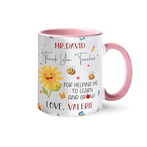 Personalized Name Teacher Thank You Gift | Customised Coffee Mug | 11 OZ