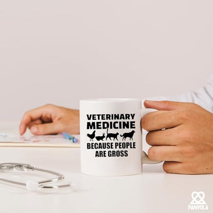 Veterinary Medicine Because People Are Gross | Ceramic Coffee Mug | 11 OZ