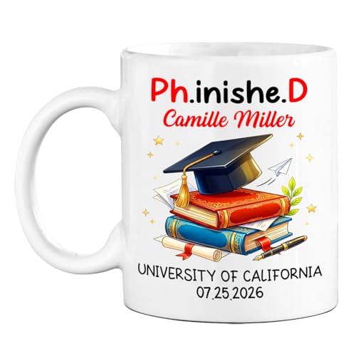 PhinisheD Graduation Customized Year Name | Customised Coffee Mug | 11 OZ