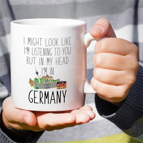 Funny Germany Lover In My Head I m or Humorous | Ceramic Coffee Mug | 11 OZ
