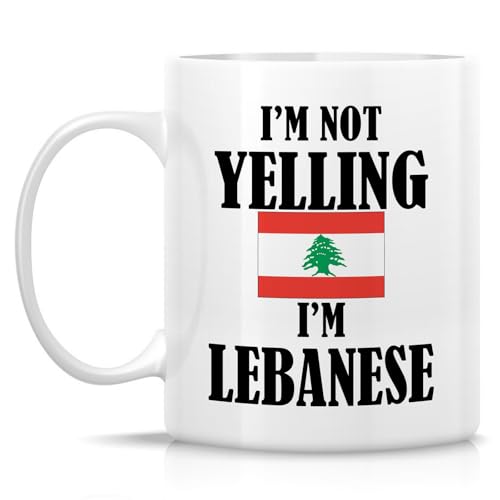 Funny Lebanese I m Not Yelling Sarcasm | Ceramic Coffee Mug | 11 OZ