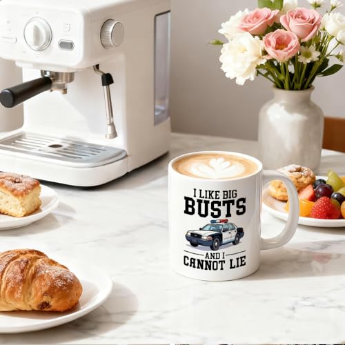 I Like Big Busts And Cannot Lie Funny Police | Ceramic Coffee Mug | 11 OZ