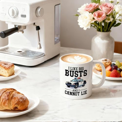 I Like Big Busts And Cannot Lie Funny Police | Ceramic Coffee Mug | 11 OZ
