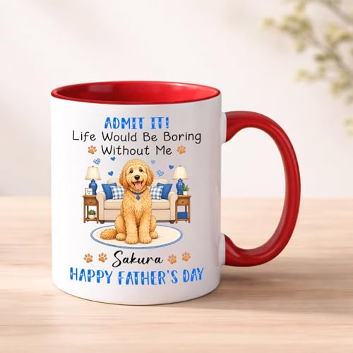 Personalized Name Goldendoodle Travel Admit | Customised Coffee Mug | 11 OZ