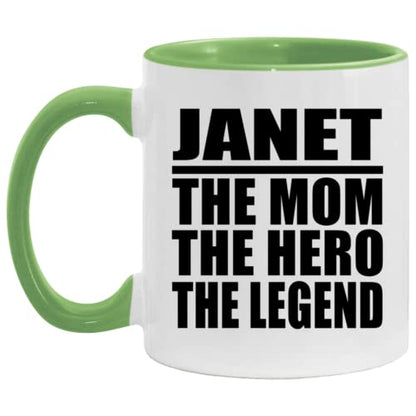 Designsify Gifts Janet The Mom Hero Legend | Ceramic Coffee Mug | 11 OZ
