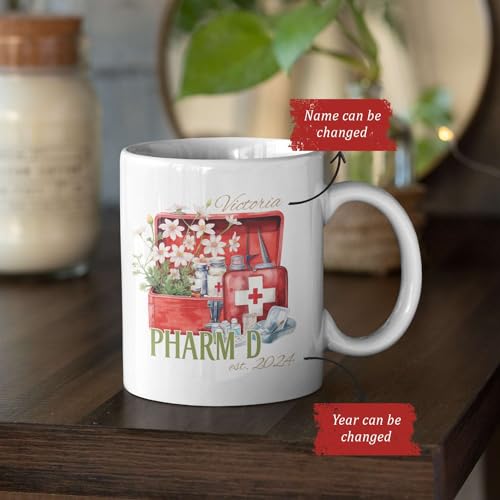 Customized Pharm D With Name And Year | Customised Coffee Mug | 11 OZ