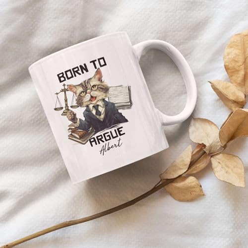 Born To Argue Personalized Name Law Student | Customised Coffee Mug | 11 OZ
