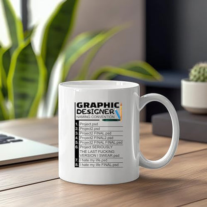 Graphic Designer Naming Convention Funny Gifts | Ceramic Coffee Mug | 11 OZ