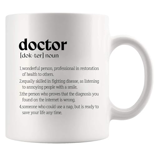 Doctor Definition Gifts Dr Mom Dad Husband | Ceramic Coffee Mug | 11 OZ