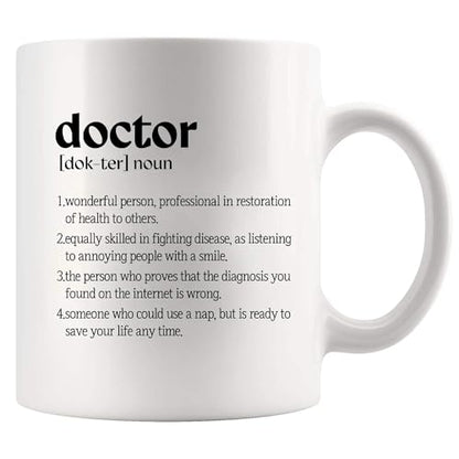Doctor Definition Gifts Dr Mom Dad Husband | Ceramic Coffee Mug | 11 OZ