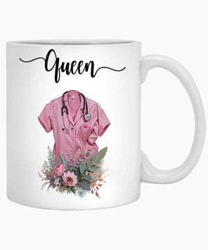 Personalized Nurse Name Queen Custom | Customised Coffee Mug | 11 OZ