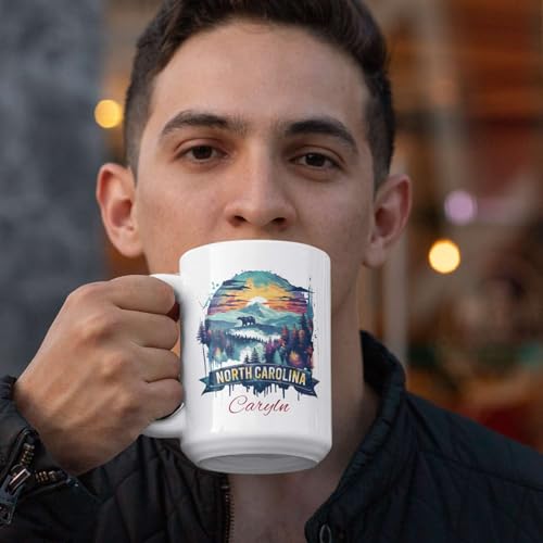 North Carolina State Custom Mountain Scene | Customised Coffee Mug | 11 OZ
