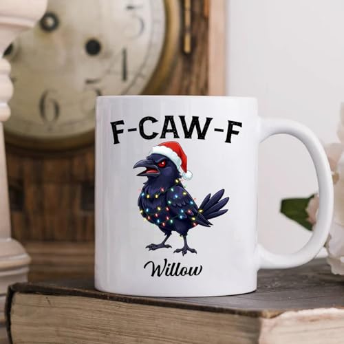 Caw-F Crow Accent Custom Humor Gift For | Customised Coffee Mug | 11 OZ
