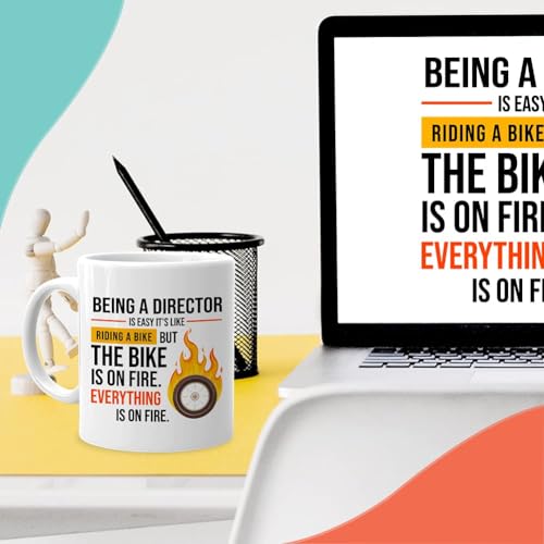 Director Being A Is Easy Like Riding Bike | Ceramic Coffee Mug | 11 OZ