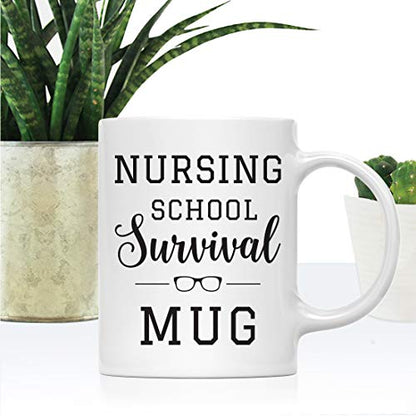 Graduation Gift Nursing School Survival 1-Pack | Ceramic Coffee Mug | 11 OZ