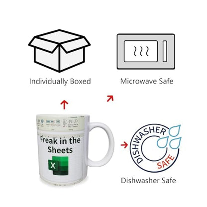 Funny Spreadsheet Design with Freak in the | Ceramic Coffee Mug | 11 OZ
