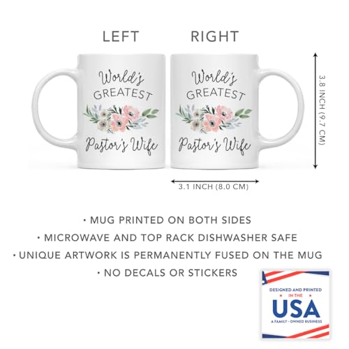 Gift for Women World s Greatest Pastor Wife | Ceramic Coffee Mug | 11 OZ