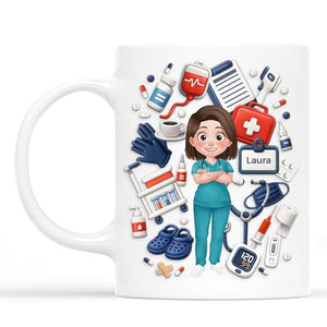 Personalized Name Nurse Doctor Gifts For | Customised Coffee Mug | 11 OZ