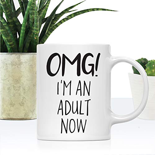 18th Birthday Gag Gift OMG I m an Adult Now | Ceramic Coffee Mug | 11 OZ