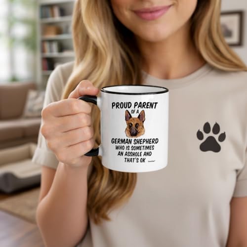 German Shepherd Gifts Shepard Proud Parent Of | Ceramic Coffee Mug | 11 OZ
