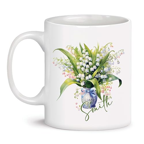 Awesome Floral Customized With Lily Of The | Customised Coffee Mug | 11 OZ