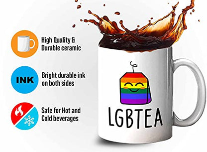 Bubble Hugs LGBT LGBTEA Lesbian LGBTQ | Ceramic Coffee Mug | 11 OZ