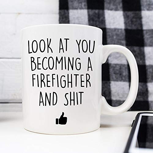 Future Firefighter Graduation for Men Fire | Ceramic Coffee Mug | 11 OZ