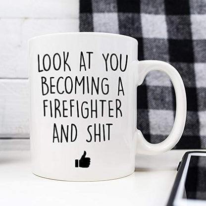 Future Firefighter Graduation for Men Fire | Ceramic Coffee Mug | 11 OZ