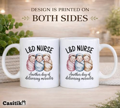 L&D Nurse Labor and Delivery RN Gift for OB | Ceramic Coffee Mug | 11 OZ