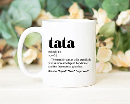 Tata Definition | Ceramic Coffee Mug | Father's Day Gift | Stylish Printed Design | Tea & Coffee Cup | 11oz