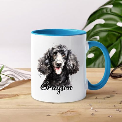 Custom Name Poodle Accent Personalized | Customised Coffee Mug | 11 OZ
