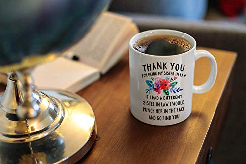 DQG CVT Best Sister-in-Law Thank You for Being | Ceramic Coffee Mug | 11 OZ