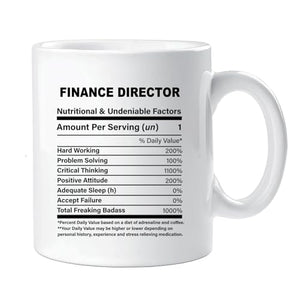 Funny Gift for Finance Director Nutrition Best | Ceramic Coffee Mug | 11 OZ