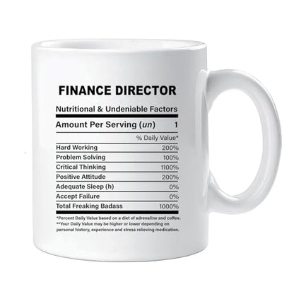 Funny Gift for Finance Director Nutrition Best | Ceramic Coffee Mug | 11 OZ