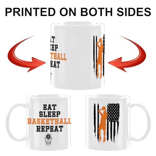 Basketball Gifts for Men with Handle Novelty | Ceramic Coffee Mug | 11 OZ