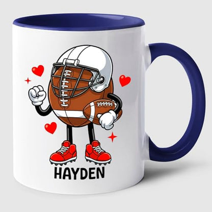 Football Player Gift For Sport Lovers Him | Customised Coffee Mug | 11 OZ