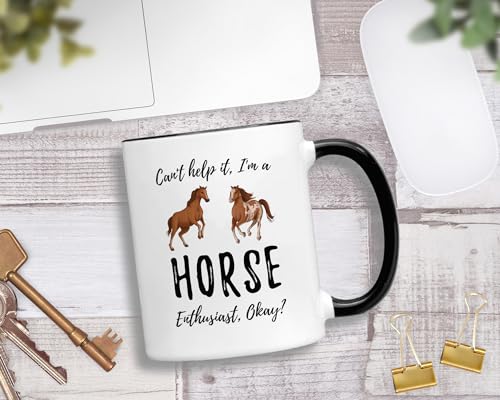 Horse Cute Horses Novelty Farm Cowboys Themed | Ceramic Coffee Mug | 11 OZ