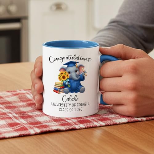 Custom Name School Class Elephant | Customised Coffee Mug | 11 OZ