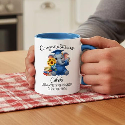 Custom Name School Class Elephant | Customised Coffee Mug | 11 OZ