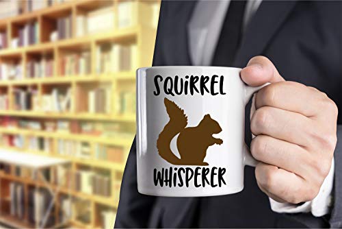 Funnwear Squirrel Whisperer or Novelty Funny | Ceramic Coffee Mug | 11 OZ