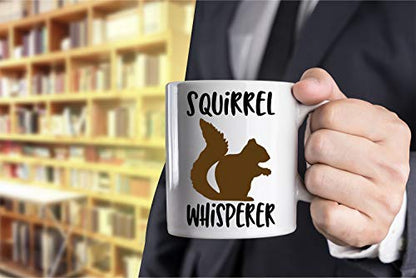 Funnwear Squirrel Whisperer or Novelty Funny | Ceramic Coffee Mug | 11 OZ