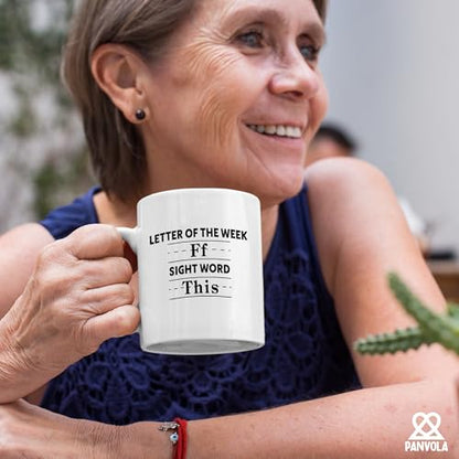 Letter of the Week Ff Sight Word This Teacher | Ceramic Coffee Mug | 11 OZ