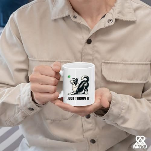 Just Throw It Border Collie Dog Lover Gifts | Ceramic Coffee Mug | 11 OZ