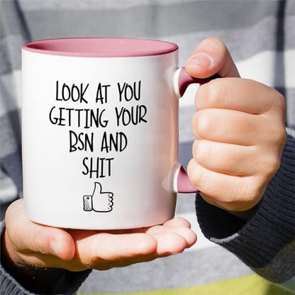 Funny Nurse BSN Bachelor of Science in Funny | Ceramic Coffee Mug | 11 OZ