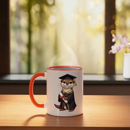 Cute Otter Graduation Achievement | Ceramic Coffee Mug | 11 OZ