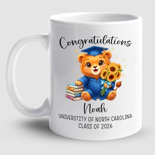 Personalized Name School Class Grad Lion | Customised Coffee Mug | 11 OZ
