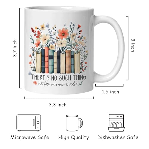 Book Lover Gifts for Women Bookish Bookworm | Ceramic Coffee Mug | 11 OZ