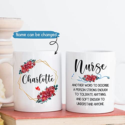 Custom Nurse With Name Personalized Gift | Customised Coffee Mug | 11 OZ