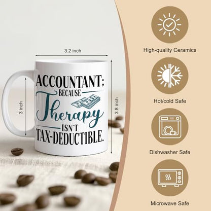 Accountant Because Therapy Isn t | Ceramic Coffee Mug | 11 OZ