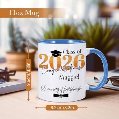 Graduation Personalized with Name Funny | Customised Coffee Mug | 11 OZ